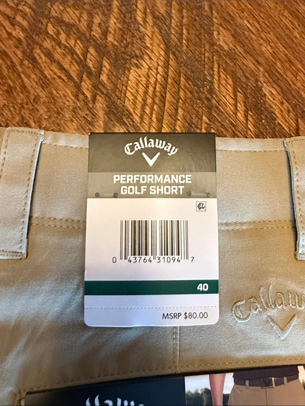 Callaway Men's performance Golf Shorts in Light Khaki Sz 40 brand new with tags